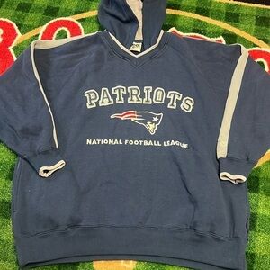 Lee Sports Vintage New England Patriots Hoodie Sweatshirt Size L